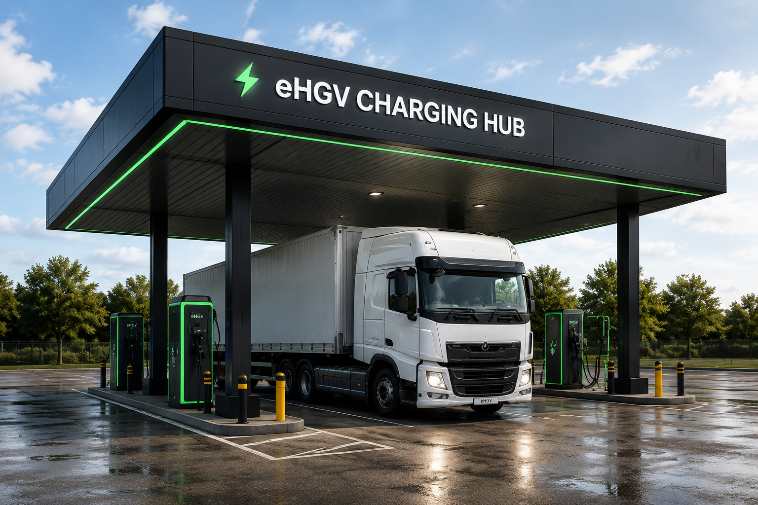 eHGV charging equipment compound